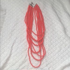 Coral colored necklace